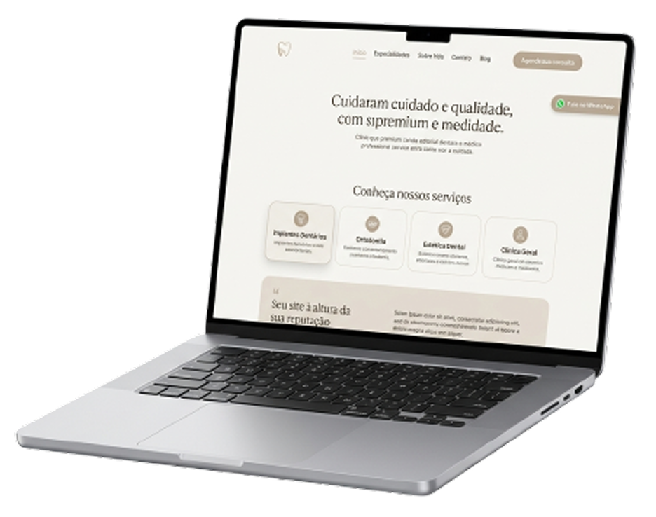 Exemplo de site profissional criado pela Paginapronta.com